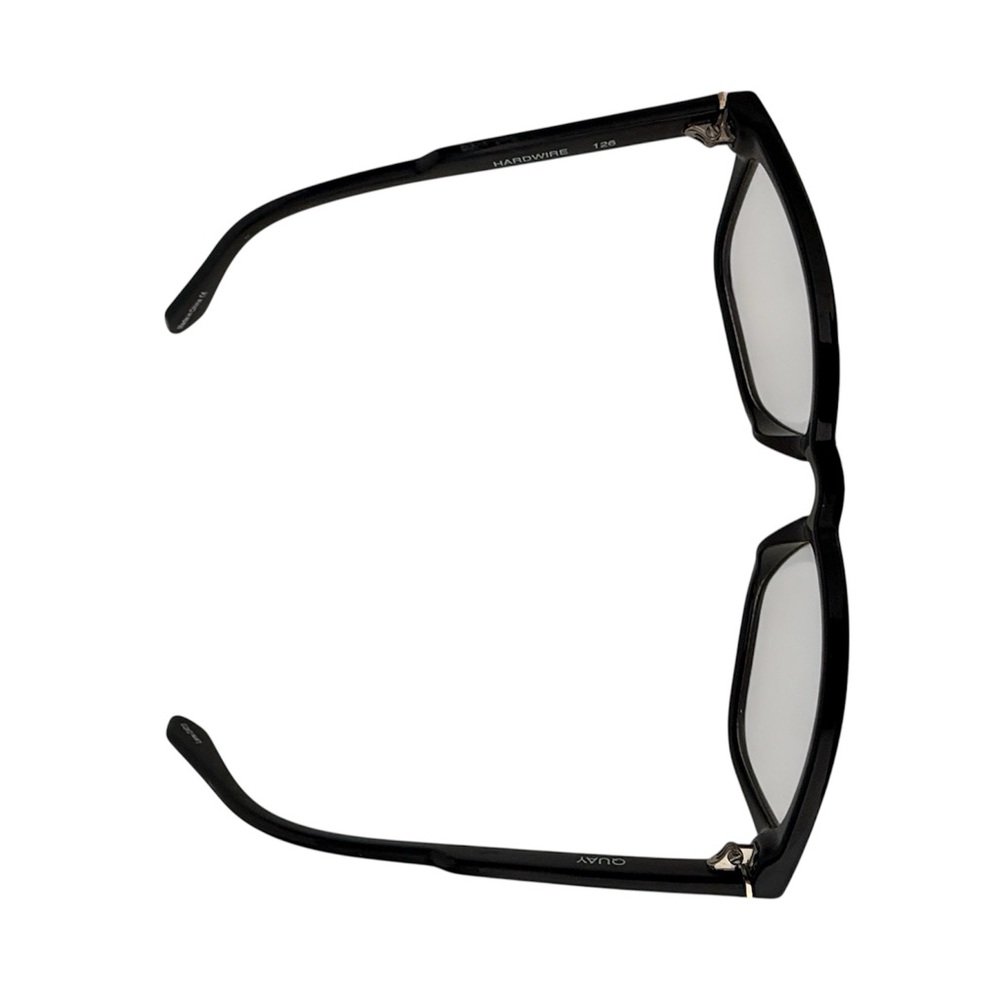 Quay Australia Black Blue Light Frames Hardware Lens Cat.0 Classic Square Retro - Picture 3 of 16